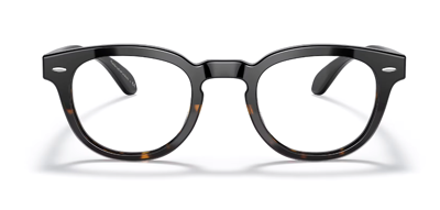 Pre-owned Oliver Peoples Men's Ov5036s-1722sb Sheldrake 49mm Black/362 Gradient Opticals In Clear