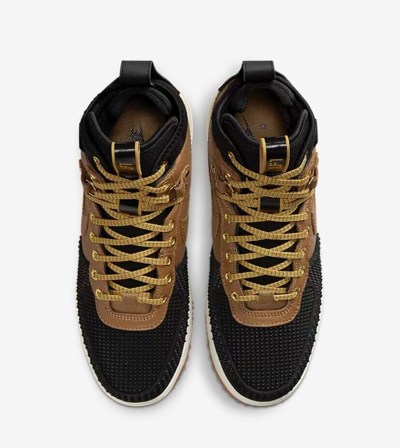 Pre-owned Nike Duckboot Ale Brown Black Gold Tone Duck Boot Boots 805899 202 Size