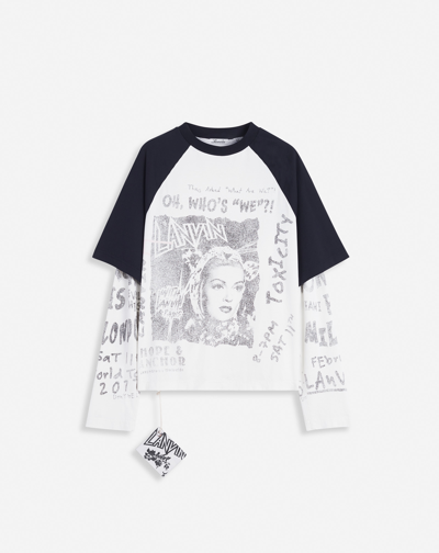 Shop Lanvin T-shirt À Manches Longues Imprimé  X Future In Noir