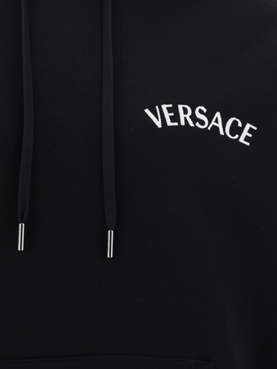 Shop Versace Hoodie In Black