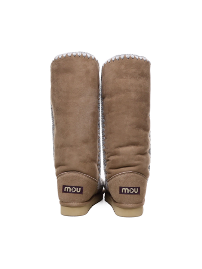 Shop Mou Eskimo Boots 40 In Beige