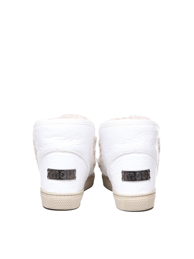 Shop Mou Eskimo Sneakers In Sheepskin In White