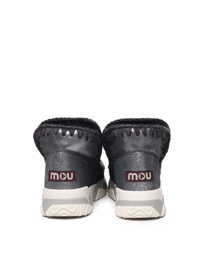 Shop Mou Eskimo Trainer Boots In Silver