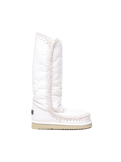 Shop Mou Eskimo 40 Boots In Sheepskin In White