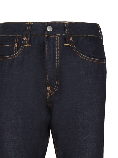 Shop Evisu Slim Jeans In Blue