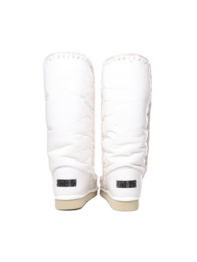 Shop Mou Eskimo 40 Boots In Sheepskin In White
