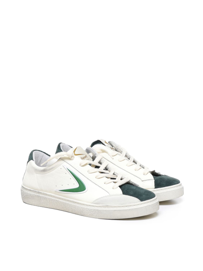Shop Valsport Ollie Goofy Sneakers In White, Green