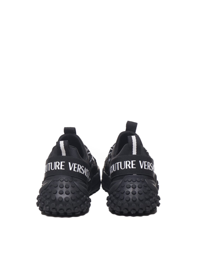 Versace Jeans Couture Logo-embossed Sneakers In Black