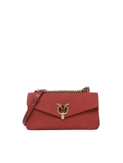 Shop Pinko Cupido Baguette Bag In Red