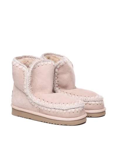 Shop Mou Eskimo 18 Boots In Pale Pink