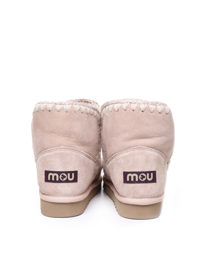 Shop Mou Eskimo 18 Boots In Pale Pink