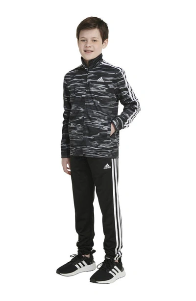 Shop Adidas Originals Kids' Three Stripe Tricot Track Set In Black