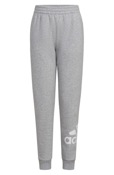 Shop Adidas Originals Kids' Essential Logo Joggers In Grey Heather
