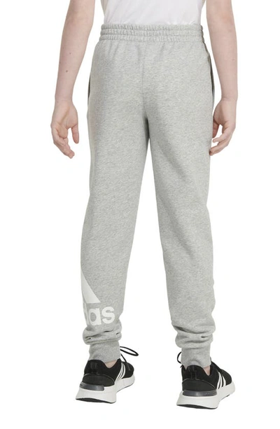 Shop Adidas Originals Kids' Essential Logo Joggers In Grey Heather
