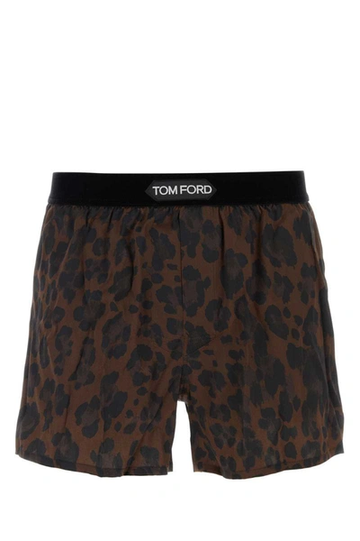 Tom Ford Leopard Print Boxer Briefs In Animal Print