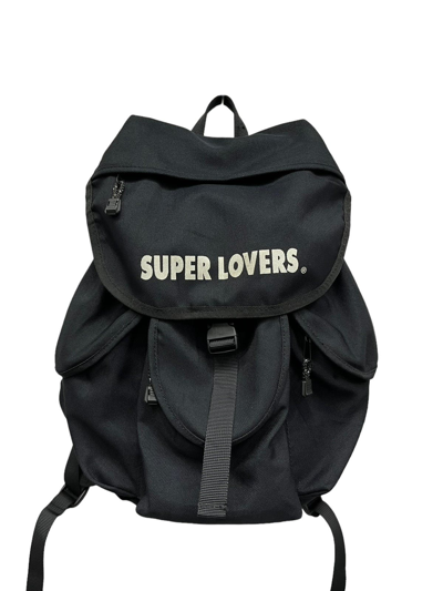 Pre-owned Archival Clothing X Hysteric Glamour Super Lovers Punk Gothic Multipocket Nylon Daypack Backpack In Black