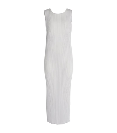 Shop Issey Miyake Basics Maxi Dress In Grey