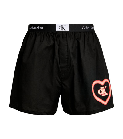 Shop Calvin Klein Cotton Valentine's Day Boxers In Black