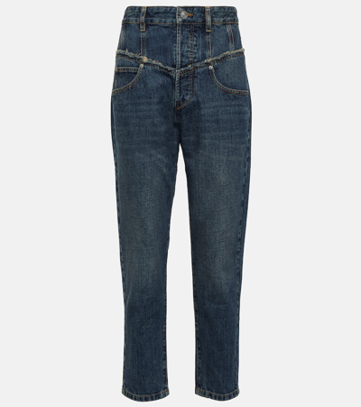 Shop Isabel Marant High-rise Straight Jeans In Blue