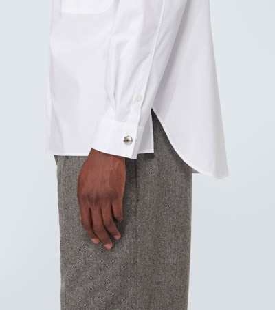 Jacquemus La Chemise Manches Longue Cotton-blend Shirt In White