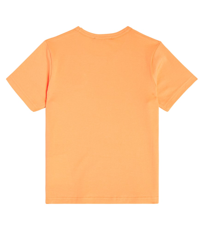 Shop Acne Studios Face Cotton Jersey T-shirt In Orange
