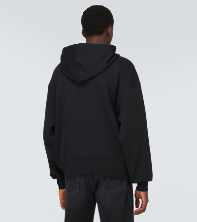 Shop Acne Studios Cotton Fleece Zip-up Hoodie In Black
