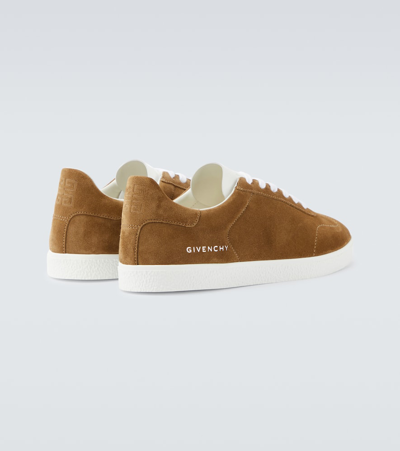 Shop Givenchy Town Suede Sneakers In Brown