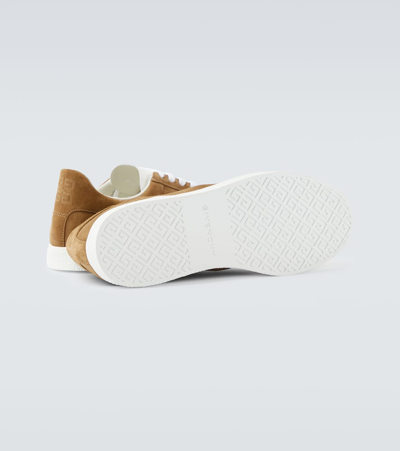 Shop Givenchy Town Suede Sneakers In Brown