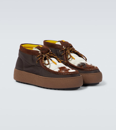 Moon Boot Mtrack Wallabee Boots In Brown