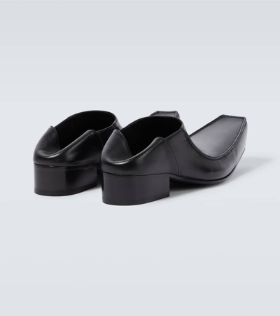 Balenciaga Romeo Raised-toecap Leather Mules In Black
