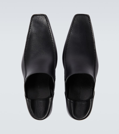 Balenciaga Romeo Raised-toecap Leather Mules In Black