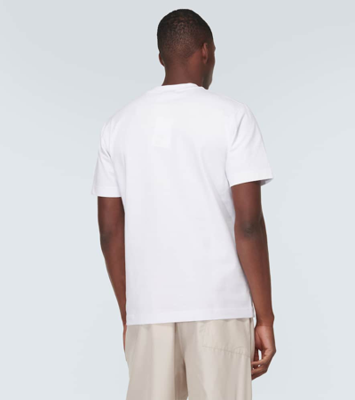 Jacquemus 'le T-shirt Gros Grain' White T-shirt With Logo Patch On The Front In White