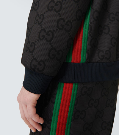 Gucci Gg Technical Fabric Hooded Jacket In Grey
