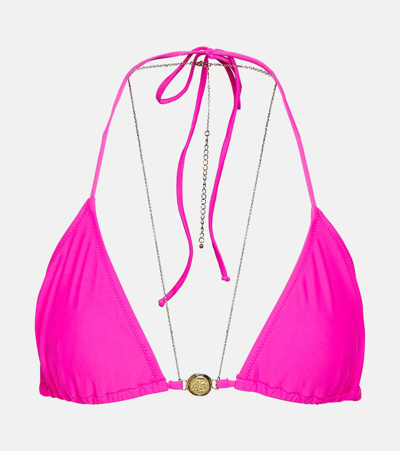 Shop Bananhot Chain Bikini Top In Pink