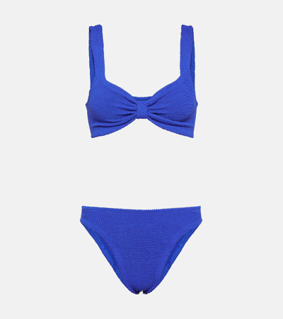 Shop Hunza G Bonnie Bikini In Blue