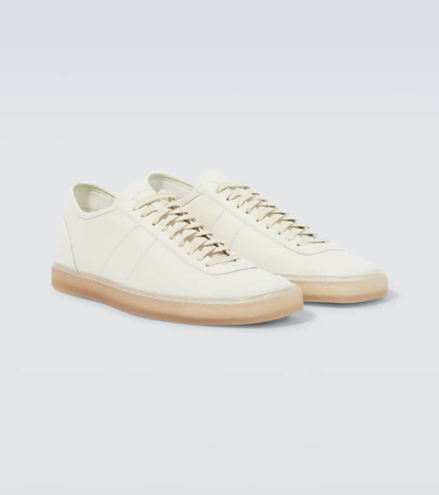 Lemaire Linoleum Leather Sneakers In White