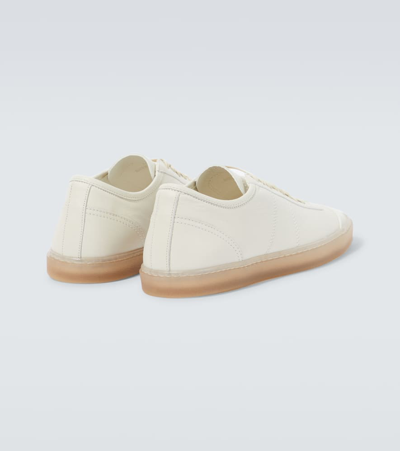 Lemaire Linoleum Leather Sneakers In White