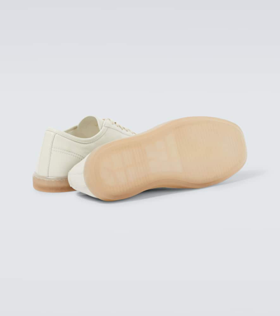 Lemaire Linoleum Leather Sneakers In White