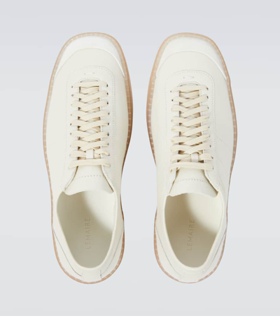 Lemaire Linoleum Leather Sneakers In White