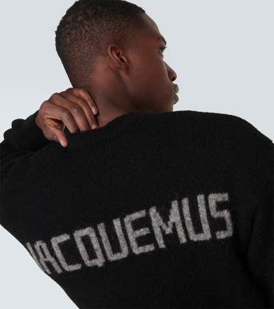 Shop Jacquemus Le Pull Alpaca-blend Sweater In Black