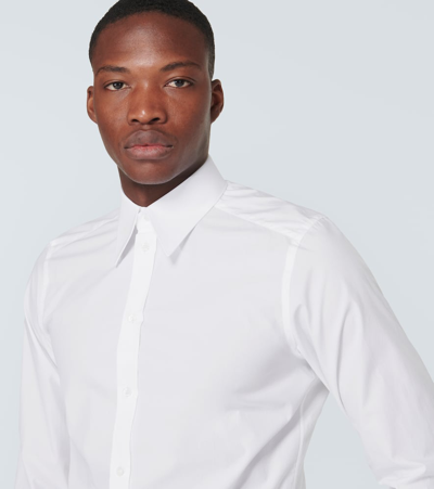 Shop Dolce & Gabbana Cotton Oxford Shirt In White