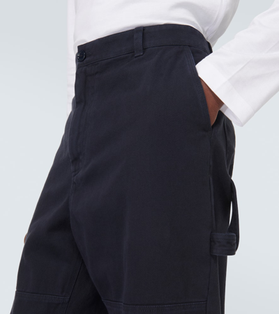 Shop Dolce & Gabbana Mid-rise Straight Cotton Pants In Blue