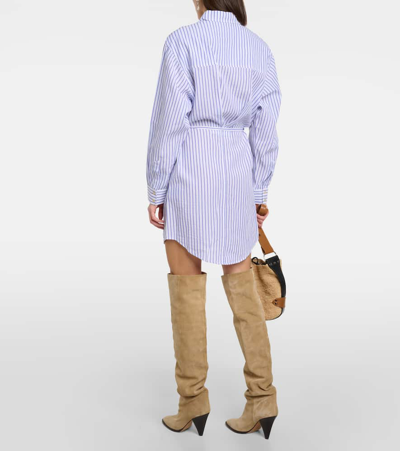 Shop Marant Etoile Liliane Striped Poplin Shirt Dress In Multicoloured