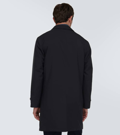 Brioni Technical Car Coat In Blue