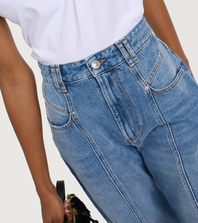 Shop Isabel Marant Vetan High-rise Wide-leg Jeans In Blue