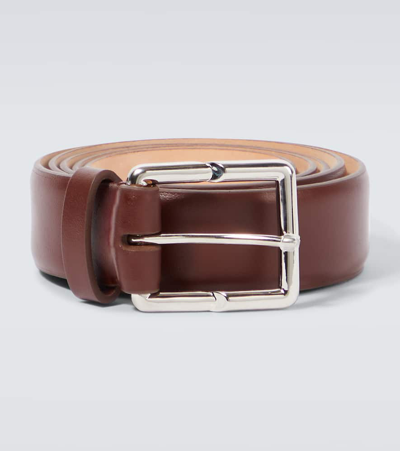 Shop Lanvin Haute Sequence Leather Belt In Brown