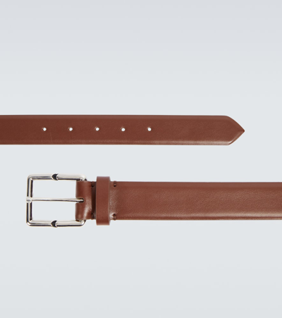 Shop Lanvin Haute Sequence Leather Belt In Brown
