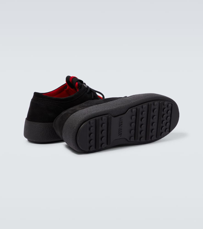 Moon Boot Mtrack Low Suede Sneakers In Black