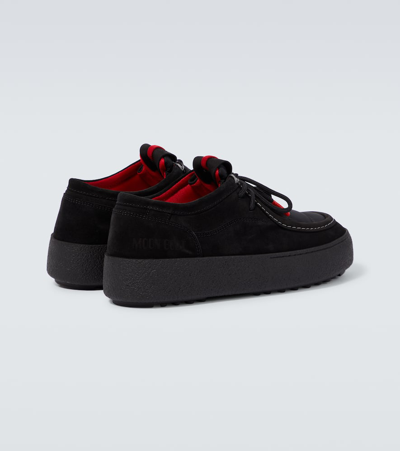 Moon Boot Mtrack Low Suede Sneakers In Black