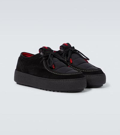 Moon Boot Mtrack Low Suede Sneakers In Black